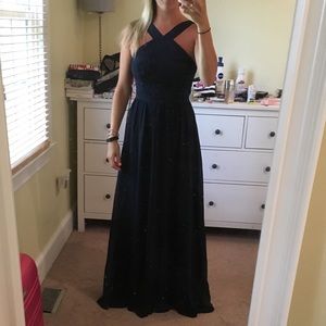 Lulus navy blue bridesmaid dress